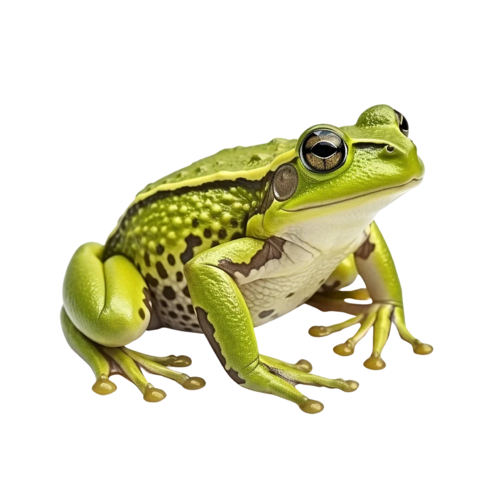 Caribbean tree frog, cut out against the hero image